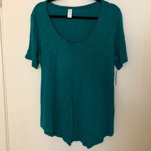 Teal luxe tee from Old Navy